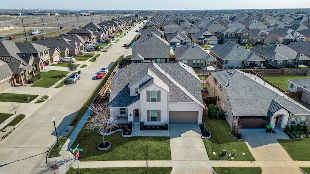 bird's eye view featuring a residential view