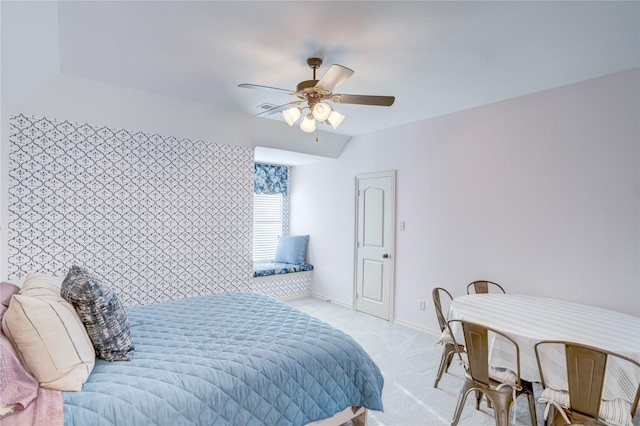 62 Cypress Ct, Trophy Club, TX 76262 - bedroom with light colored carpet, baseboards, and ceiling fan