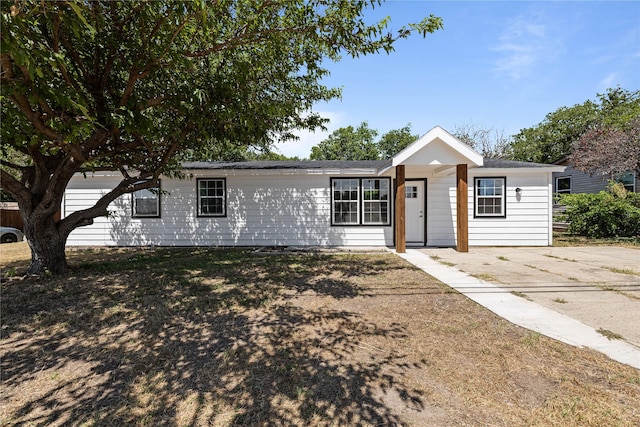 view of ranch-style home