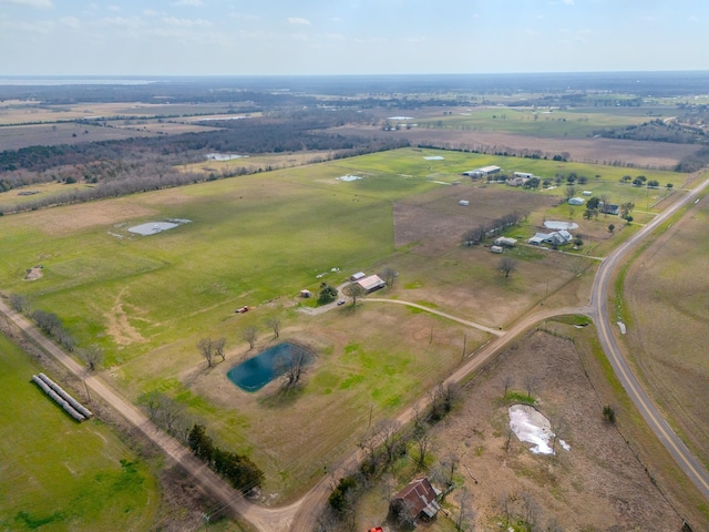 drone / aerial view featuring a rural view