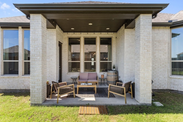 view of patio / terrace with an outdoor living space