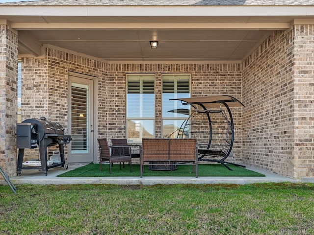 view of patio / terrace featuring grilling area