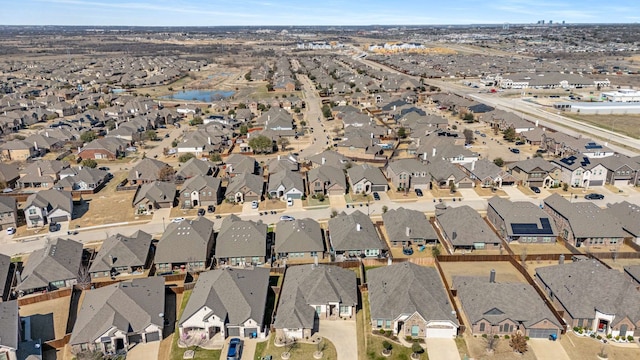 aerial view with a residential view