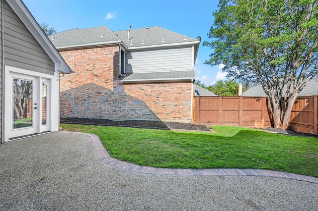 view of yard with a patio area and fence