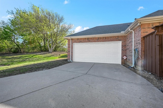 garage with driveway