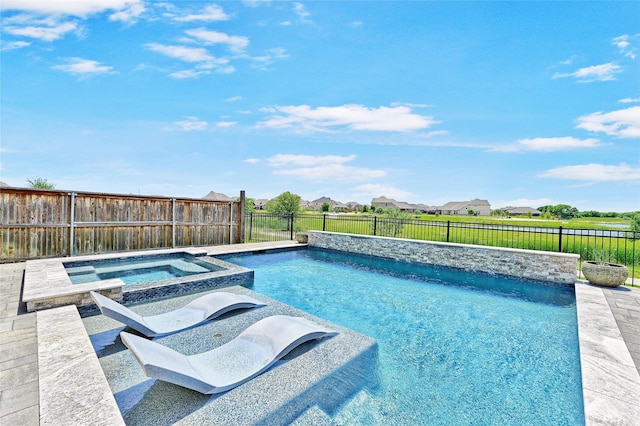 782 Corner Post Path, Celina, TX 75009 - view of swimming pool with a fenced backyard and a pool with connected hot tub