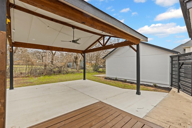 view of patio with fence