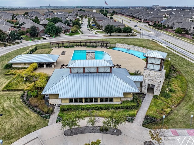 birds eye view of property featuring a residential view