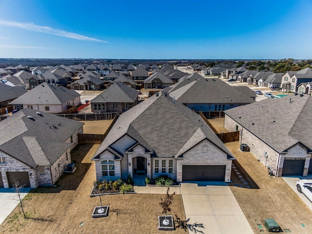 bird's eye view with a residential view