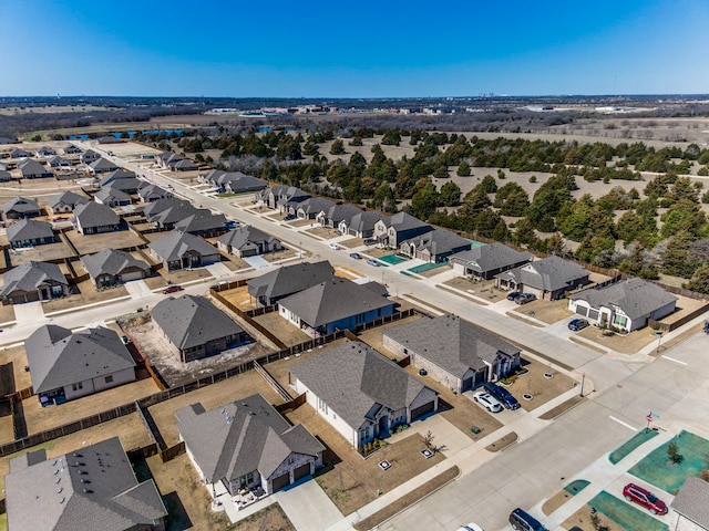 drone / aerial view with a residential view