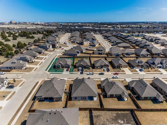 aerial view with a residential view