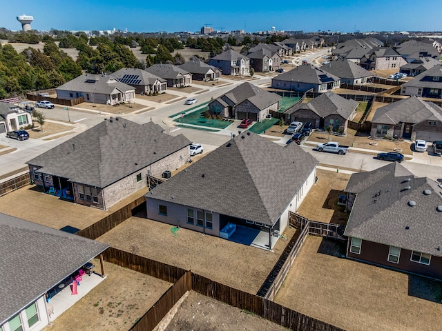 bird's eye view with a residential view