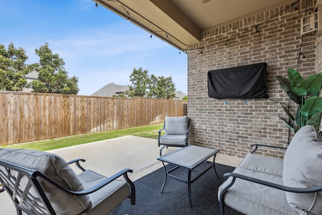 view of patio / terrace featuring a fenced backyard