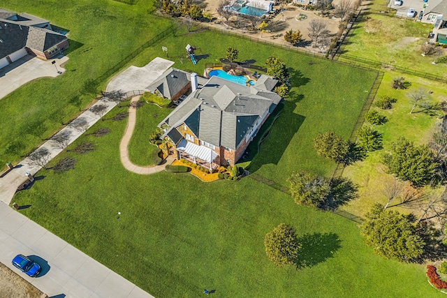 5805 Parker Village Dr, Parker, TX 75002 - view from above of property featuring a pool area
