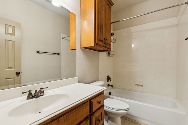 5805 Parker Village Dr, Parker, TX 75002 - full bath featuring toilet, washtub / shower combination, vanity, and tile patterned floors