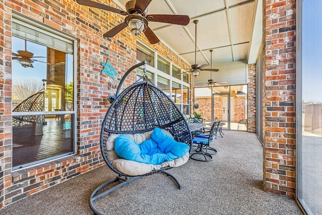 5805 Parker Village Dr, Parker, TX 75002 - view of patio / terrace featuring ceiling fan