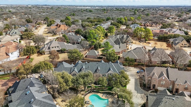 aerial view with a residential view