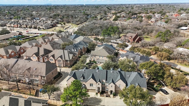 drone / aerial view with a residential view