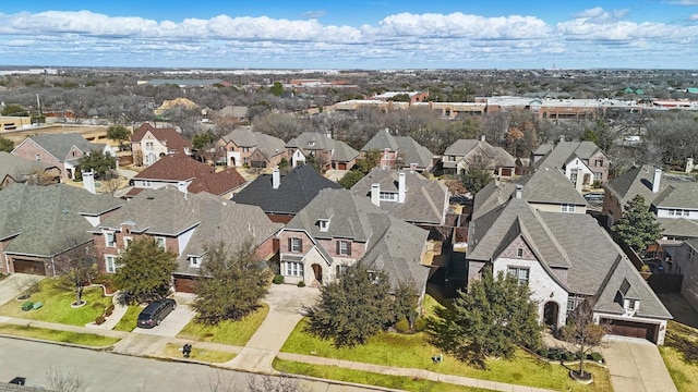 drone / aerial view with a residential view