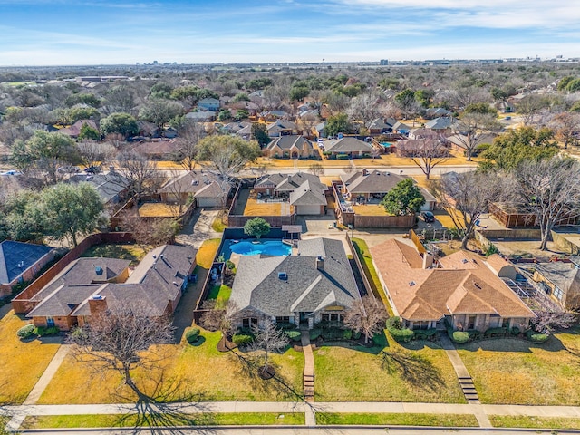 drone / aerial view featuring a residential view