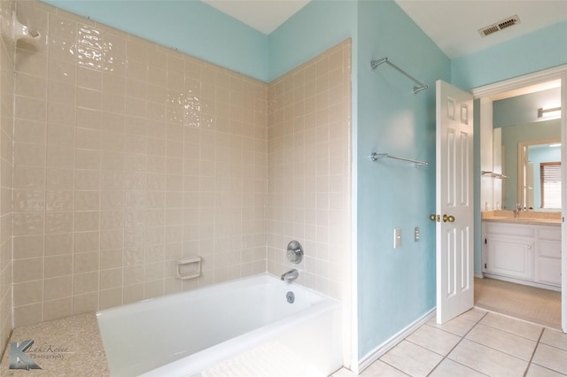 20 Glen Abbey St, Abilene, TX 79606 - full bathroom featuring tile patterned floors, a bathtub, vanity, and a shower