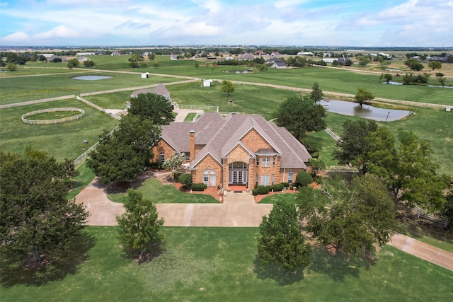 bird's eye view featuring a rural view