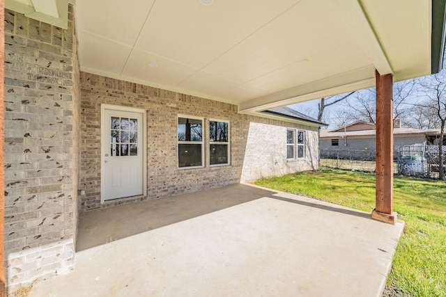 view of patio / terrace with fence