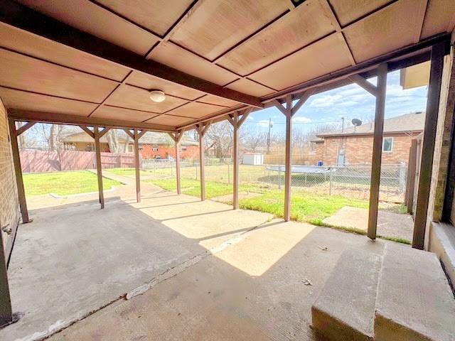 view of patio / terrace with fence