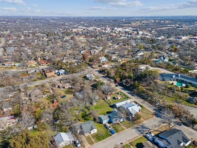 aerial view with a residential view