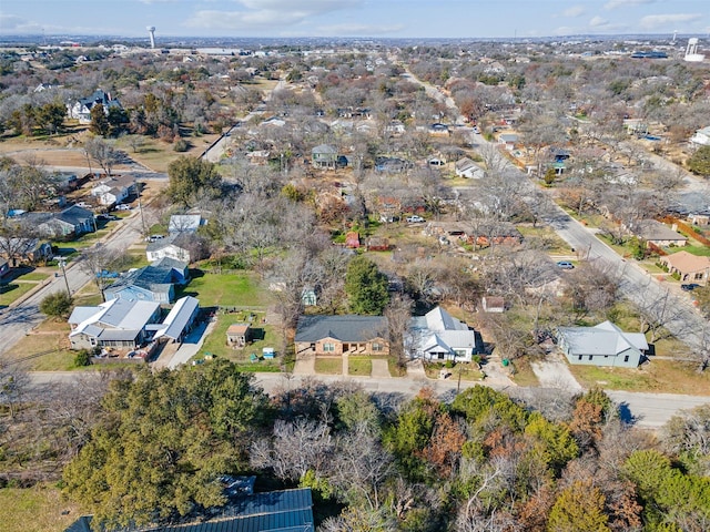 drone / aerial view with a residential view