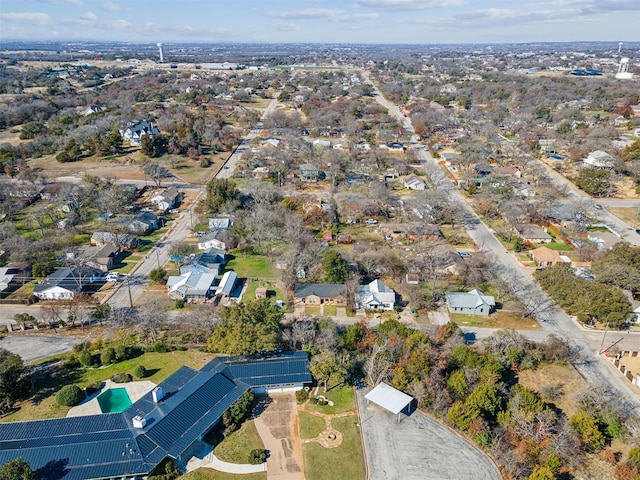 drone / aerial view with a residential view