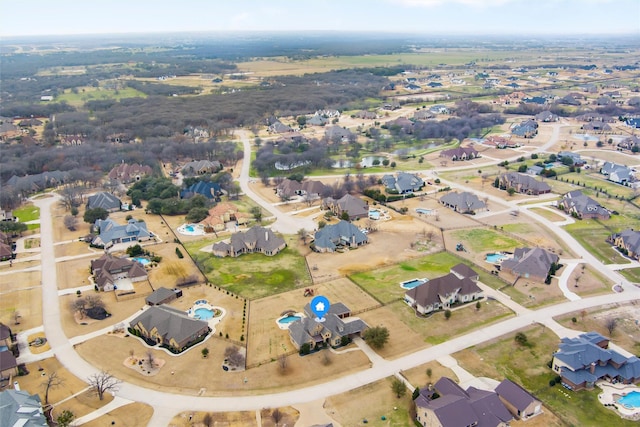 bird's eye view featuring a residential view