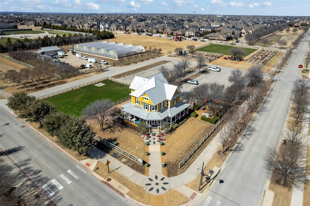 bird's eye view featuring a residential view