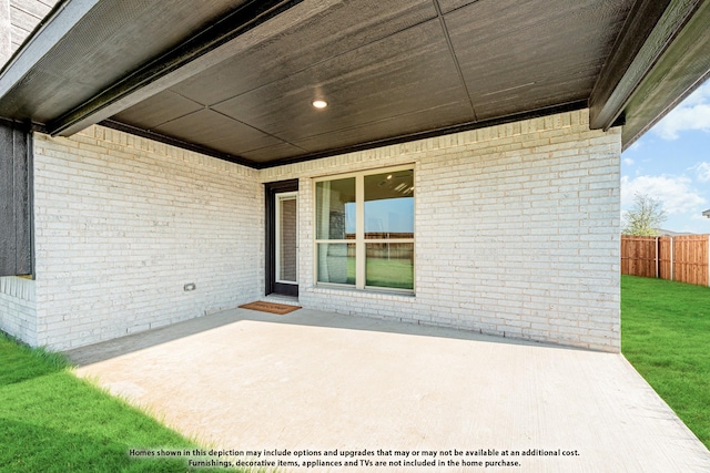 view of patio / terrace with fence