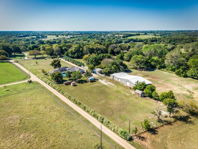 drone / aerial view featuring a rural view