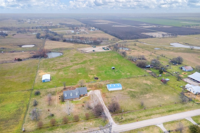 drone / aerial view featuring a rural view