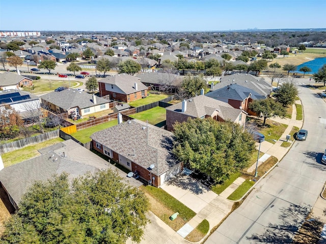 drone / aerial view with a residential view