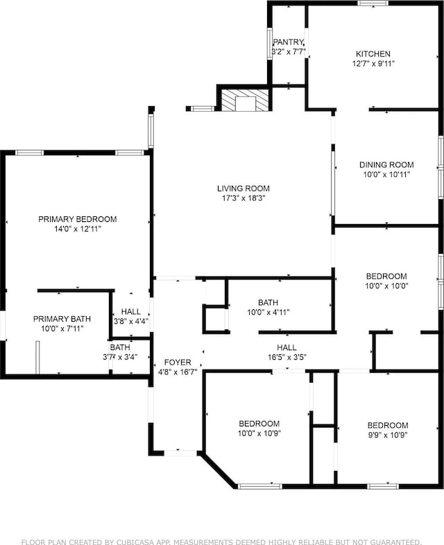 4017 Cherryhill Ct, Arlington, TX 76016 - floor plan / room layout