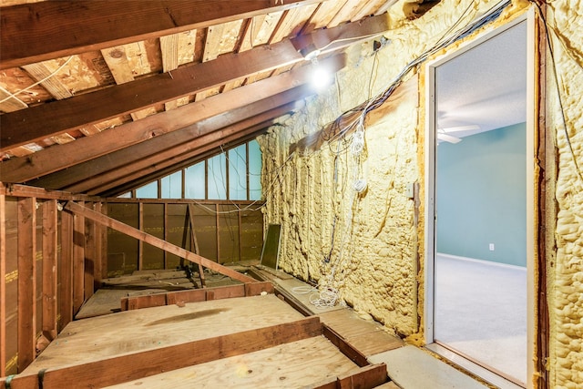 view of attic