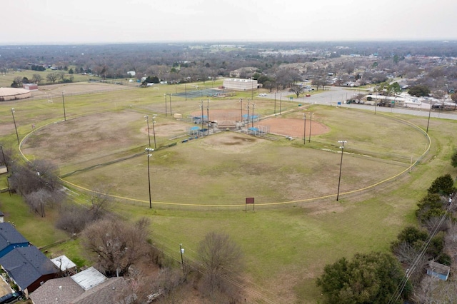 bird's eye view featuring a rural view