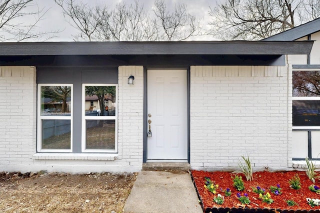 4217 Linda Ln, Balch Springs, TX 75180 - doorway to property with brick siding