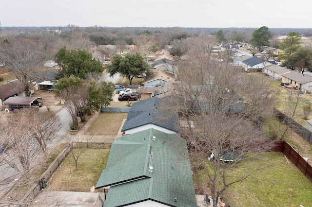 drone / aerial view with a residential view