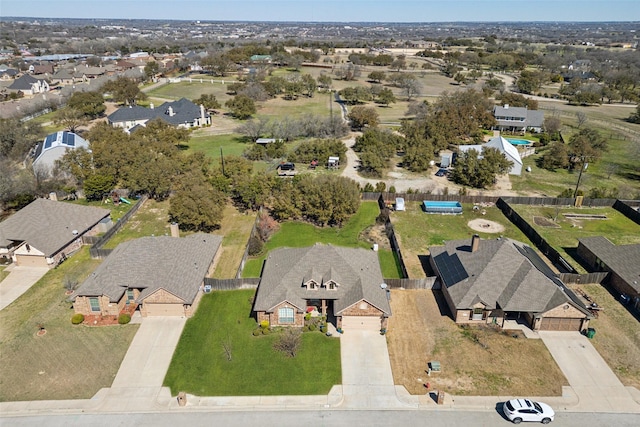 aerial view featuring a residential view