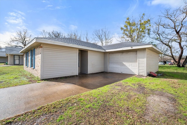 garage with driveway