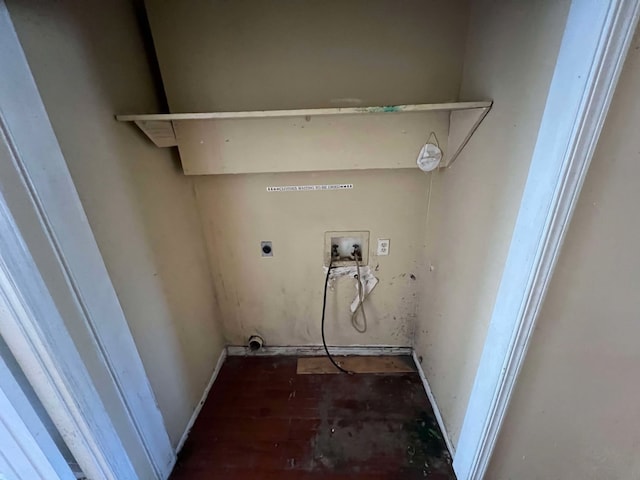 clothes washing area featuring hookup for a washing machine, laundry area, and hookup for an electric dryer