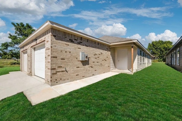 exterior space featuring an attached garage