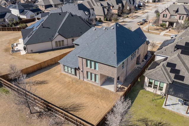 drone / aerial view with a residential view