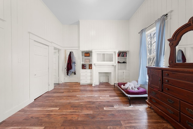 interior space with wood finished floors