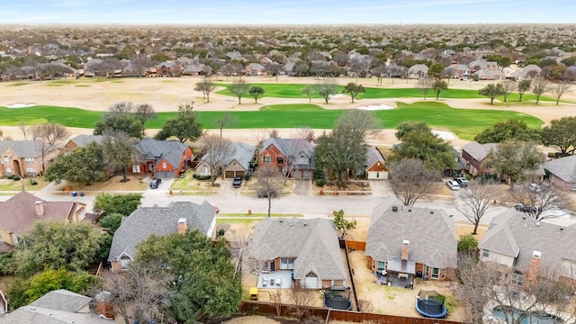 bird's eye view with a residential view and golf course view