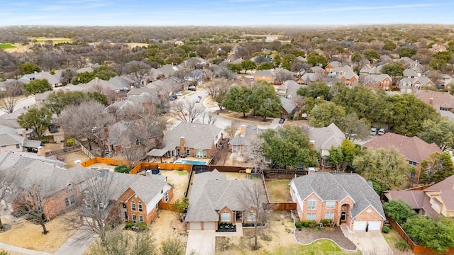 bird's eye view featuring a residential view